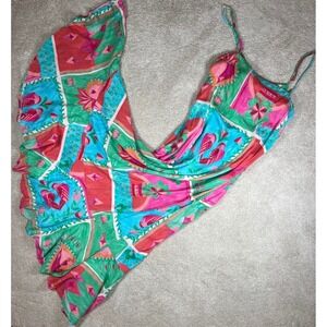 Paper Heart Maxi Dress Medium Multicolor Floral Print Tie Back NWT BOHO Cocktail